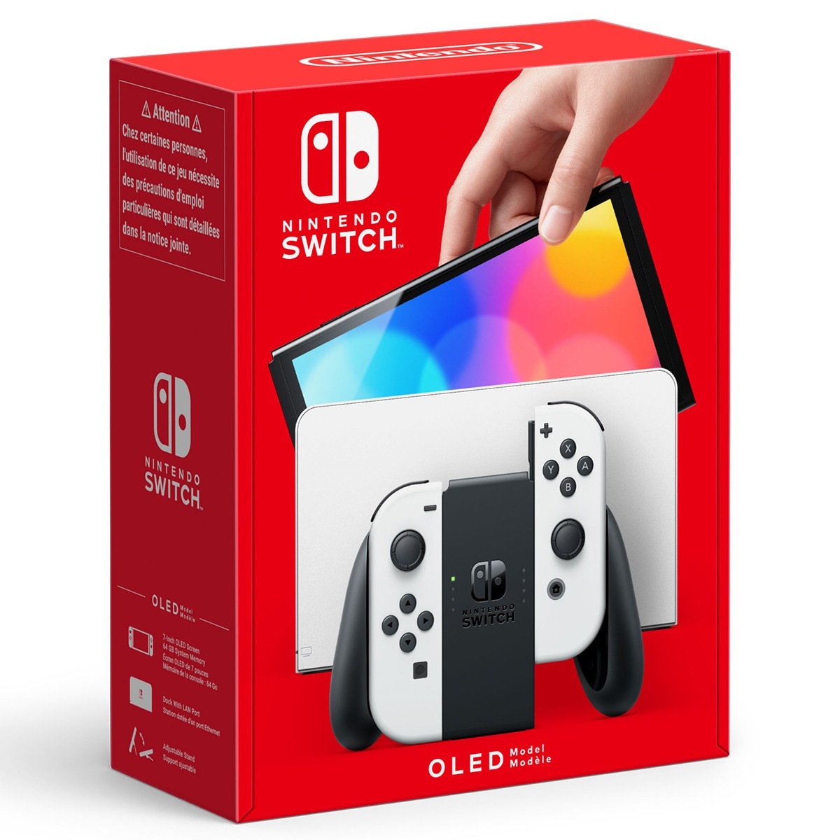 00194480000259____4__1200x1200 Nintendo Switch OLED Consola Blanca con Pantalla OLED de 7” y 64GB de almacenamiento - Imagen 1