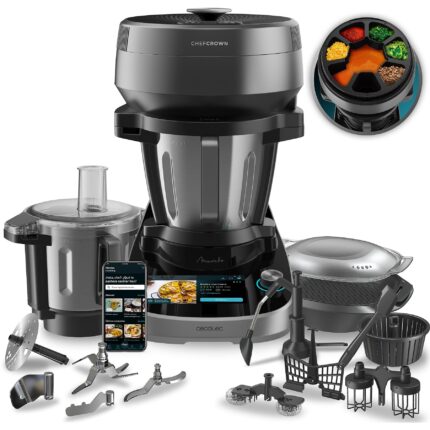 Cecotec Mambo CooKing Total Gourmet Robot de cocina Wi-Fi 2200W 4.5L con autodispensador y 45 funciones