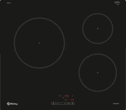 Balay 3EB864FR Placa inducción 60 cm 3 zonas Bisel delantero Negro