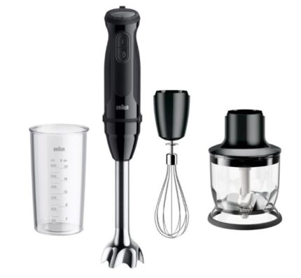 Braun MultiQuick 5 MQ50202MBK Batidora de Mano 1000W 3 Accesorios Negra