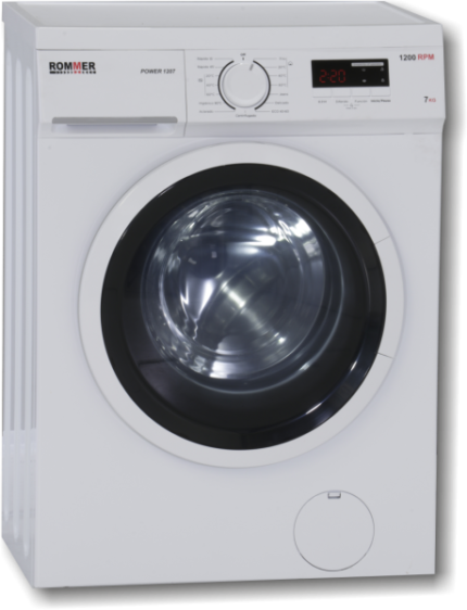 Rommer Lavadora POWER 1207 Carga Frontal 7kg 1200rpm Clase D Blanca