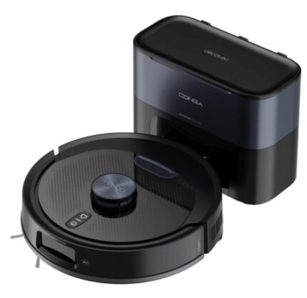 Cecotec Conga Y90 Dark – Robot Aspirador y Fregasuelos con Autovaciado